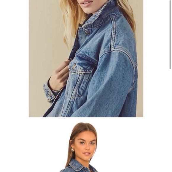 Free People Women's Jolene
Denim Trucker Jacket in Deep
Sea Size XS. - Picture 2 of 7